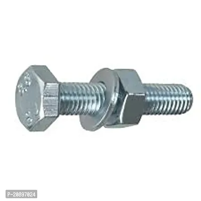 Nut Bolt Washer 3 8 X 2 1 2Inch 62Mm Length Hex Head Screws Hex Head Bolt With Nut Washer Zinc Coated 10 Pcs Set