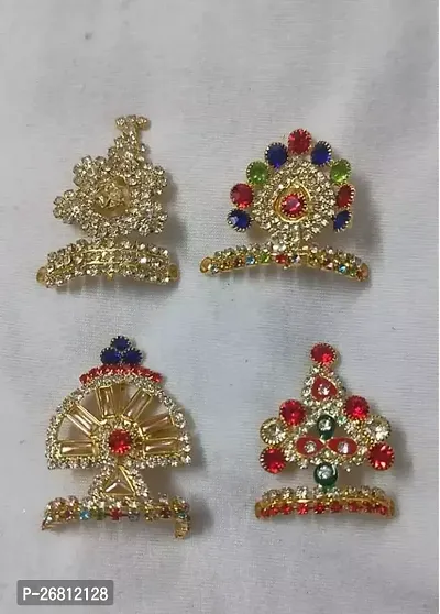 Laddu Gopal Shringhar Mukut Set Of 4 Small Size-thumb0