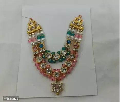 Heavy Unique Style Stone Necklace Mala Har For All God Ladoo Gopal Mata Rani Hanuman Ji Sai Baba Size Large