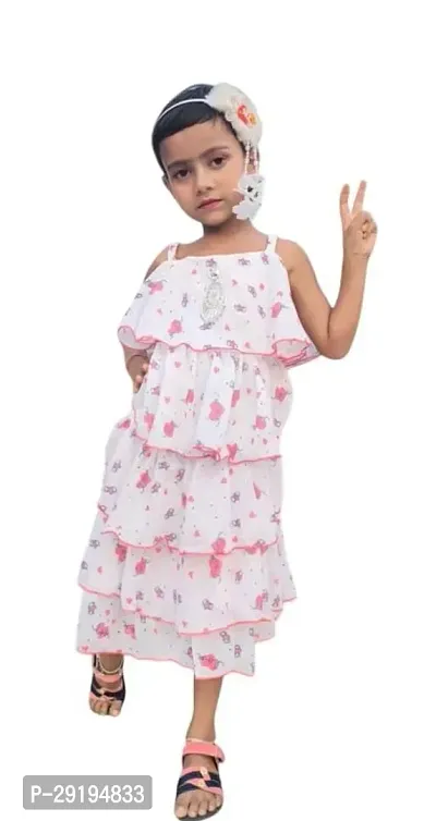 Stylish Pink Cotton Dresses For Girls-thumb0