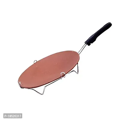 HEALTHYINDIA Terracotta Tawa, Brown-thumb2