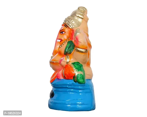 B S NATURAL Kacchi Mitti Colourful Ganesha Idol-thumb2