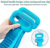 Silicone Bath Body Brush,Exfoliating Long Body Back Scrubber Silicone Back Scrubber Belt Soft-thumb1