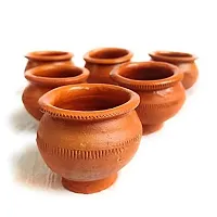 odishabazaar Clay Lassi set ( Brown ) - Set of 6-thumb3