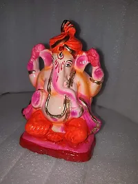 B S NATURAL Kacchi Mitti Colourful Ganesha Idol-thumb3