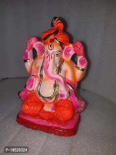 B S NATURAL Kacchi Mitti Colourful Ganesha Idol-thumb4