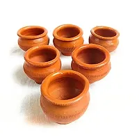 odishabazaar Clay Lassi set ( Brown ) - Set of 6-thumb1