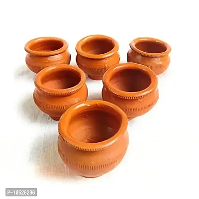 odishabazaar Clay Lassi set ( Brown ) - Set of 6-thumb2