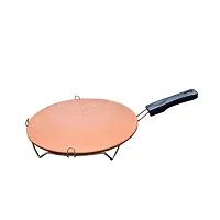 R.V. CRAFTS Terracotta Desi Tawa with Stand with Extra Tawa Without Stand - Brown, 20 x 20 x 20 cm-thumb2