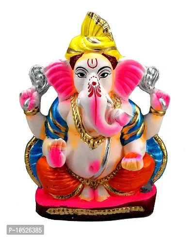 Amazingindiaonline Clay Handcrafted Colorful Indian God Statue - 7 Inch, Multicolour