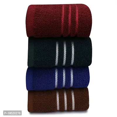 B S NATURAL Hand Towels, Gym & Workout Towels(4 Pieces, Multi Colors)