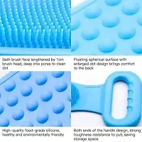 Silicone Body Back Scrubber Bath Brush Washer Men's & Women (MULTI COLOR)-thumb2