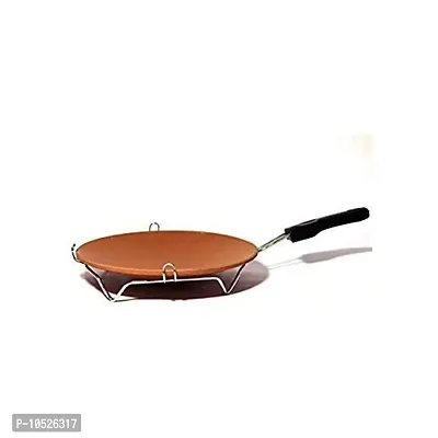 HEALTHYINDIA Terracotta Tawa, Brown-thumb0