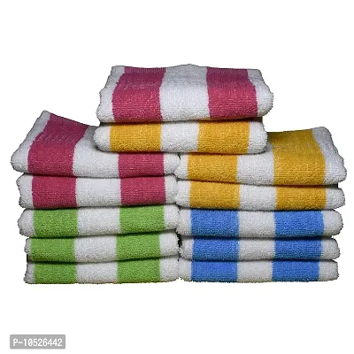 Hand Towels Set of 12 Piece Multicolor Napkins (12 Sheets)