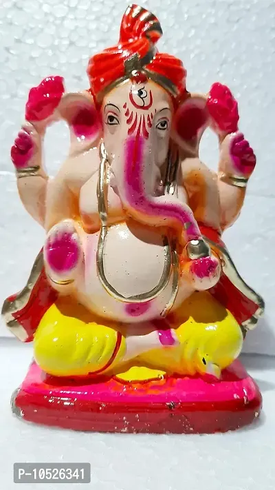 Sawan Shopping Mart Stone Ganpati - Medium size, Multicolour