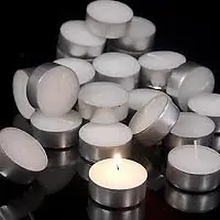 B S NATURAL 1.5-2 Hrs Burning White Unscented Tealight Candles Pack Of 50 Candle  (White, Pack of 50)-thumb1