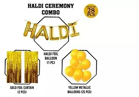 Trendy Kalrazzgifts Haldi Ceremony Decoration,Haldi Ceremony Decoration Kit,Haldi Bride To Be Wedding Balloon And Haldi Foil Balloon 1 Set-25 Yellow Balloon-thumb2