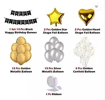 Trendy Golden  Silver Birthday Balloons For Decoration - Pack Of 53 Pcs - Happy Birthday-thumb1