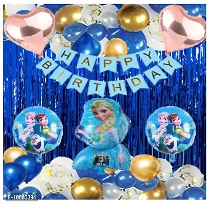 Frozen Theme Birthday Decoration 37Pcs Princess Elsa Party Decorations for Girls Birthday Decorations