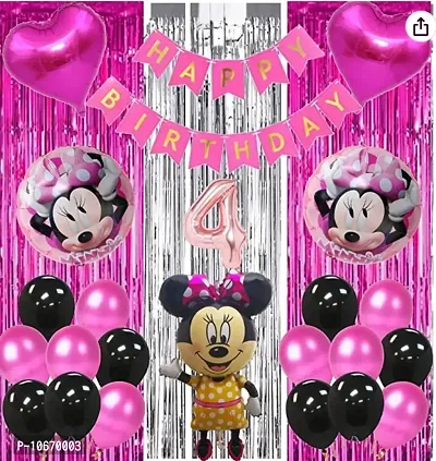 Minnie Mouse Theme Foil Ballo, and mini theme