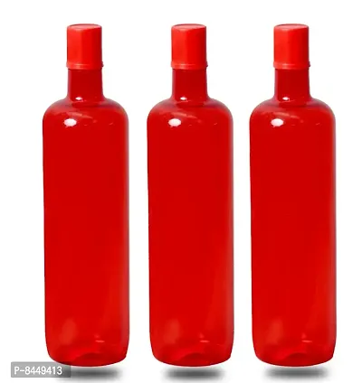 Elegant 1 ltr Water Bottles, Set of 3, Red, ITALIA