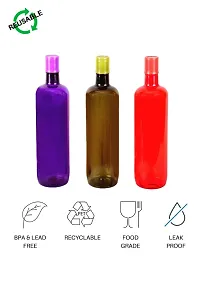 Elegant 1 ltr Water Bottles, Set of 3, Violet, ITALIA-thumb3