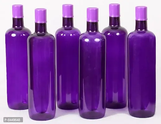 Classy 1 ltr Water Bottles, Set of 6, VIOLET, Italia