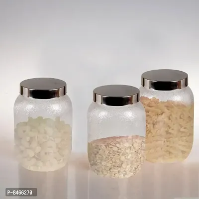 Jar Airtight Plastic Container For Kitchen Storagenbsp;Set of 3 650ml each