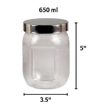 Jar Airtight Plastic Container For Kitchen Storagenbsp;Set of 3 650ml each-thumb1