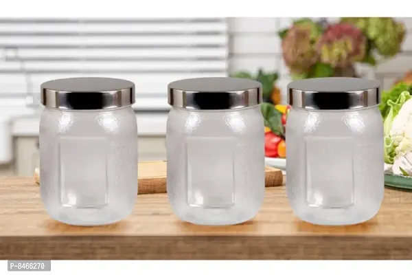Jar Airtight Plastic Container For Kitchen Storagenbsp;Set of 3 650ml each-thumb3
