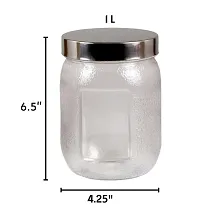 Jar Airtight Plastic Container For Kitchen Storage Set Of 3 1L Each-thumb1