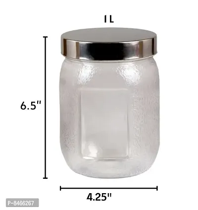 Jar Airtight Plastic Container For Kitchen Storage Set Of 6 1L Each-thumb2