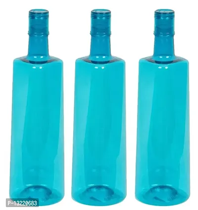 Elegant 1 ltr Water Bottles, Set of 3, BLUE, Frost