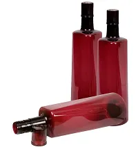 Elegant 1 ltr Water Bottles, Set of 3, RED  WINE, Frost-thumb1