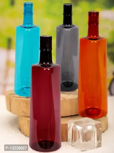 Elegant 1 ltr Water Bottles, Set of 4, MULTICOLOR, Frost-thumb3