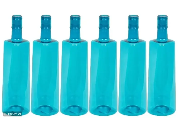 Stylish 1 ltr Water Bottles, Set of 6, BLUE, Frost