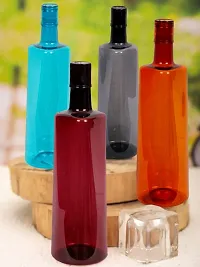 Stylish 1 ltr Water Bottles, Set of 6, WINERED, Frost-thumb2