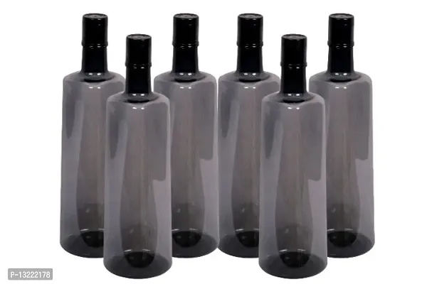 Stylish 1 ltr Water Bottles, Set of 6, SMOKEY GREY, Frost-thumb3