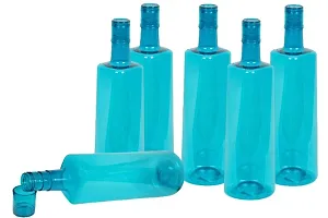 Stylish 1 ltr Water Bottles, Set of 6, BLUE, Frost-thumb2