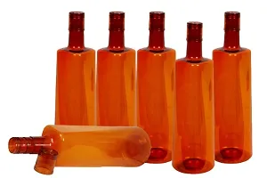 Stylish 1 ltr Water Bottles, Set of 6, ORANGE, Frost-thumb2