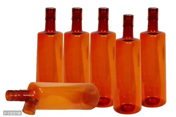 Stylish 1 ltr Water Bottles, Set of 6, ORANGE, Frost-thumb3