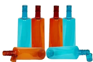 Stylish 1 ltr Water Bottles, Set of 6, Orange  Blue, Frost-thumb3