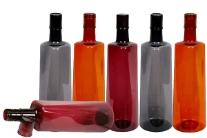 Stylish 1 ltr Water Bottles, Set of 6, WINE,GREY,ORANGE Frost-thumb1