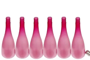Trendy Pastel 1.3 ltr Water Bottles, Set of 6, with STEEL CAP, PINK,  FROSY TALL-thumb2