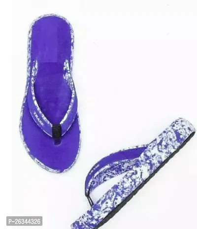 Elegant Purple Rubber Slipper For Women