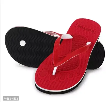 Elegant Red Rubber Slipper For Women