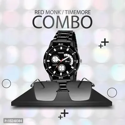 RED MONK Watch  Sunglass Combo (Black)