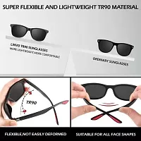 Red Monk Blue Polycarbonate Wayfarer Sunglasses For Men-thumb3