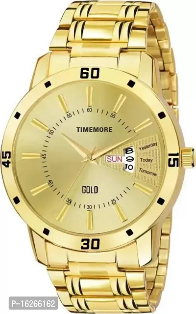 TIMEMORE TM27 GOLD DD Original Gold Plating Day and Date Series Analog Watch  - For Men