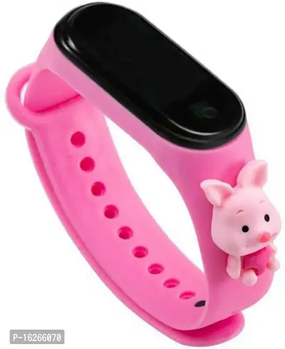 TIMEMORE New Luxurious Fashion Silicone Pink Colored LED Dial Watch Boys and Girls Digital Watch  - For Boys  Girls